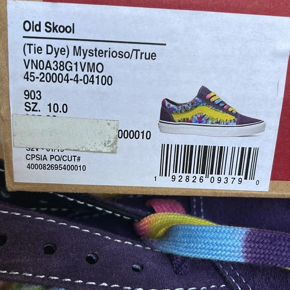 Vans Old Skool Tie Dye Mysterioso/True White Men’s sneakers - Picture 16 of 16